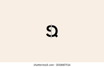 SQ logo letter design. QS logo monogram initials letter concept. SQ icon logo design
