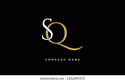 Monograma de letras sinópticas SQ, QS
