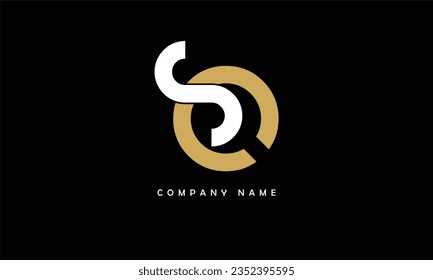 Monogramm für abstrakte SQ, QS-Zeichen