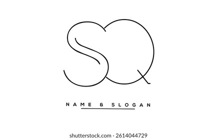 SQ, QS Abstract Letters Logo Monogram