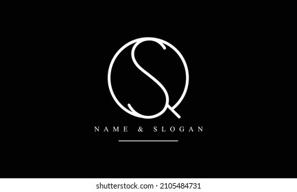 SQ, QS, S, Q abstract letters logo monogram