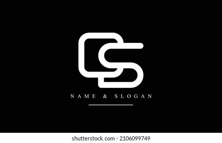 SQ, QS, S, Q letras abstractas logotipo monograma