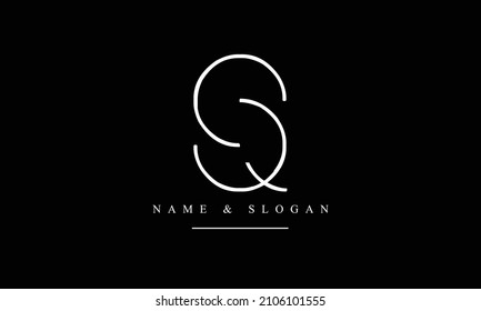 SQ, QS, S, Q abstract letters logo monogram