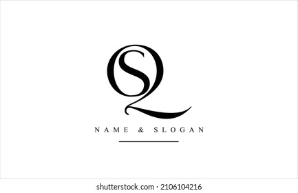 SQ, QS, S, Q abstract letters logo monogram
