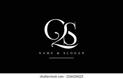 SQ, QS, S, Q letras abstractas logotipo monograma