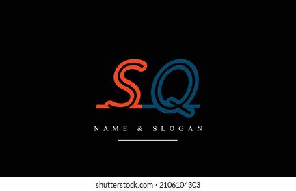 SQ, QS, S, Q abstract letters logo monogram