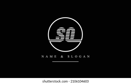 SQ, QS, S, Q abstract letters logo monogram