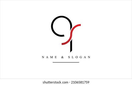 SQ, QS, S, Q letras abstractas logotipo monograma