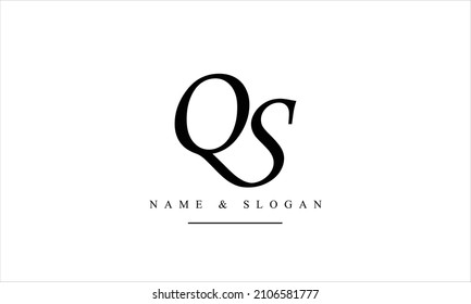 SQ, QS, S, Q letras abstractas logotipo monograma