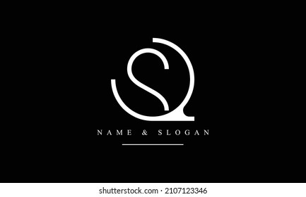 SQ, QS, S, Q abstract letters logo monogram