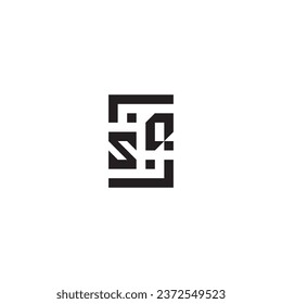 SQ square concept retro logo in high quality professional design that will print well across any print media