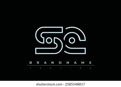 SQ Technology Letter Logo Template. This tech letter logo is a graphic mark that uses letters to represent a technology company.