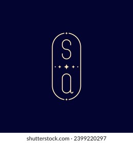 SQ wedding lie monogram with high quality professional design that will print well across any print media