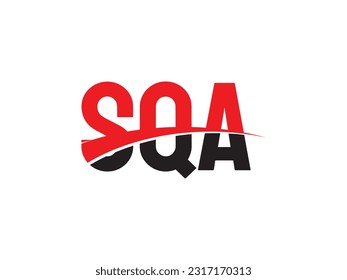 Letra SQA Ilustración del vector de diseño del logotipo inicial