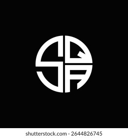 Logotipo SQA ícone SQA monograma SQA letra SQA minimalista Círculo plano Design de logotipo abstrato moderno exclusivo.
