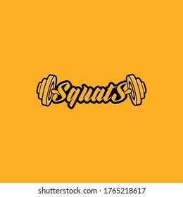 Sqats Fitness Center Academy Logo Design