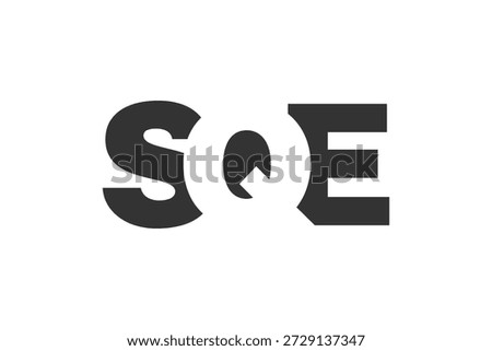 SQE logo design. Initial letter S Q E bold font style for tech startups, consulting, corporate branding. Creative company name, headlines typography identity, trendy logotype. Vector illustration.