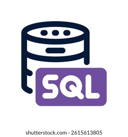 sql dual tone icon. Sleek and modern vector icon for websites, mobile apps, marketing materials, and corporate design. Fully scalable and ready to use.
