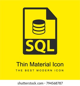 Sql File Format Symbol Bright Yellow Stock Vector (Royalty Free ...