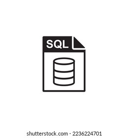 sql file icon , document icon