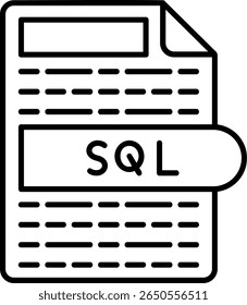 Design do Ícone de Estilo Preenchido SQL