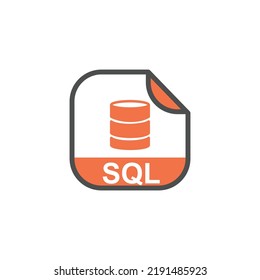 Sql Format Extension Icon Symbol Database Stock Vector (Royalty Free ...