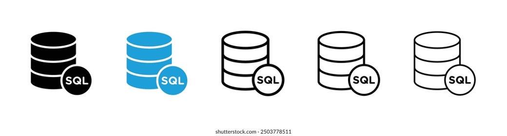 Icono de SQL en colores negro y azul