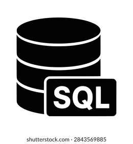 Черный неструктурированный контур значка SQL