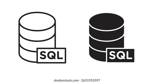 SQL icon. modern vector symbols set