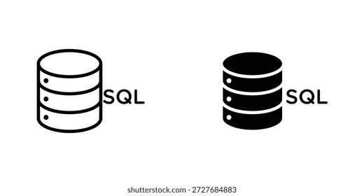 Elemento de design gráfico do logotipo do símbolo de ícone SQL. EPS10