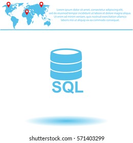 SQL  icon. Vector design. 