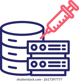 Sql Injection Icon Color Vector Illustration