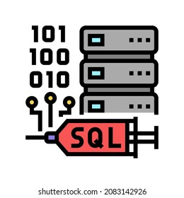 Sql Injections Color Icon Vector. Sql Injections Sign. Isolated Symbol Illustration