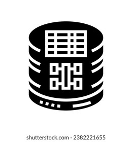 sql query database glyph icon vector. sql query database sign. isolated symbol illustration