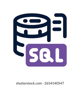 sql server duotone icon. Sleek and modern vector icon for websites, mobile apps, marketing materials, and corporate design. Fully scalable and ready to use.