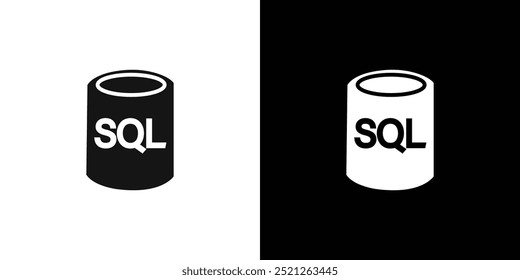 SQL server icon Flat line illustration
