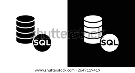 SQL server icon Isolated flat vector in outline