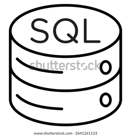 SQL server icon simple flat icon vector symbol