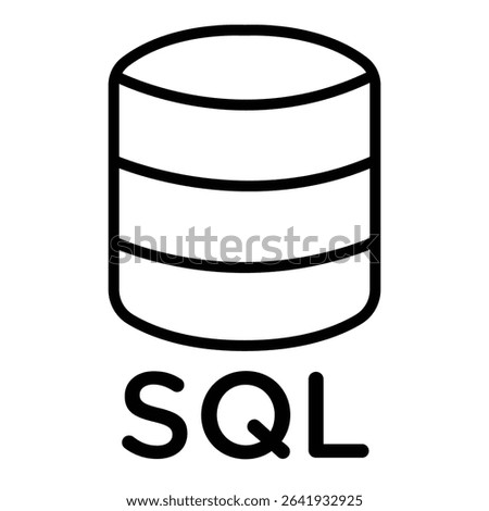SQL server icon Thin line vector design