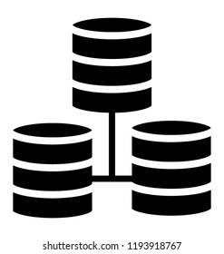 Sql Servers In Hierarchy Making An Icon Of Data Networking 