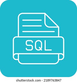 Sql Vector Icon. Can Be Used For Printing, Mobile And Web Applications.