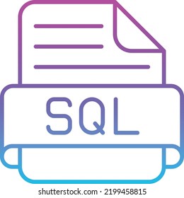 Sql Vector Icon. Can Be Used For Printing, Mobile And Web Applications.