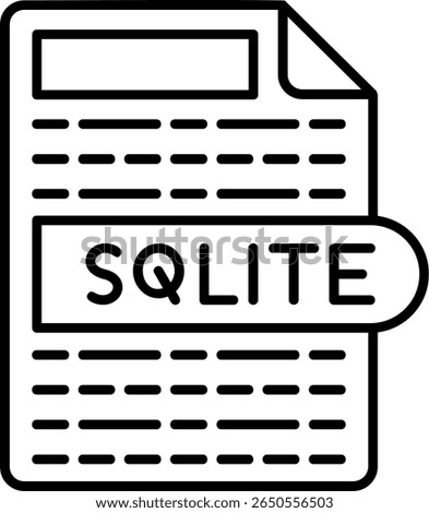 SQLITE Filled Style Icon Design