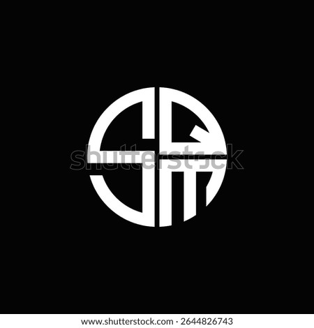 SQM logo SQM icon SQM monogram SQM letter minimalist Circle flat Unique modern abstract logo design.
