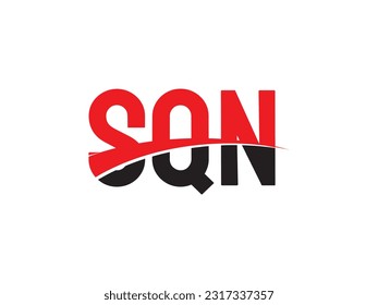 Letra SQN Ilustración del vector de diseño del logotipo inicial
