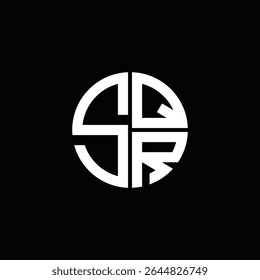 SQR logo SQR icon SQR monogram SQR letter minimalist Circle flat Unique modern abstract logo design.
