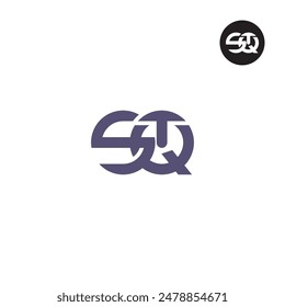 Diseño de monograma de letra de logotipo SQT