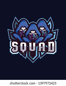 Squad Blue E Sports Logo