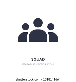 squad icon on white background. Simple element illustration from Tools and utensils concept. squad icon symbol design.