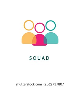 squad icon. Thin linear squad outline icon isolated on white background. Line vector squad sign, symbol for web and mobile